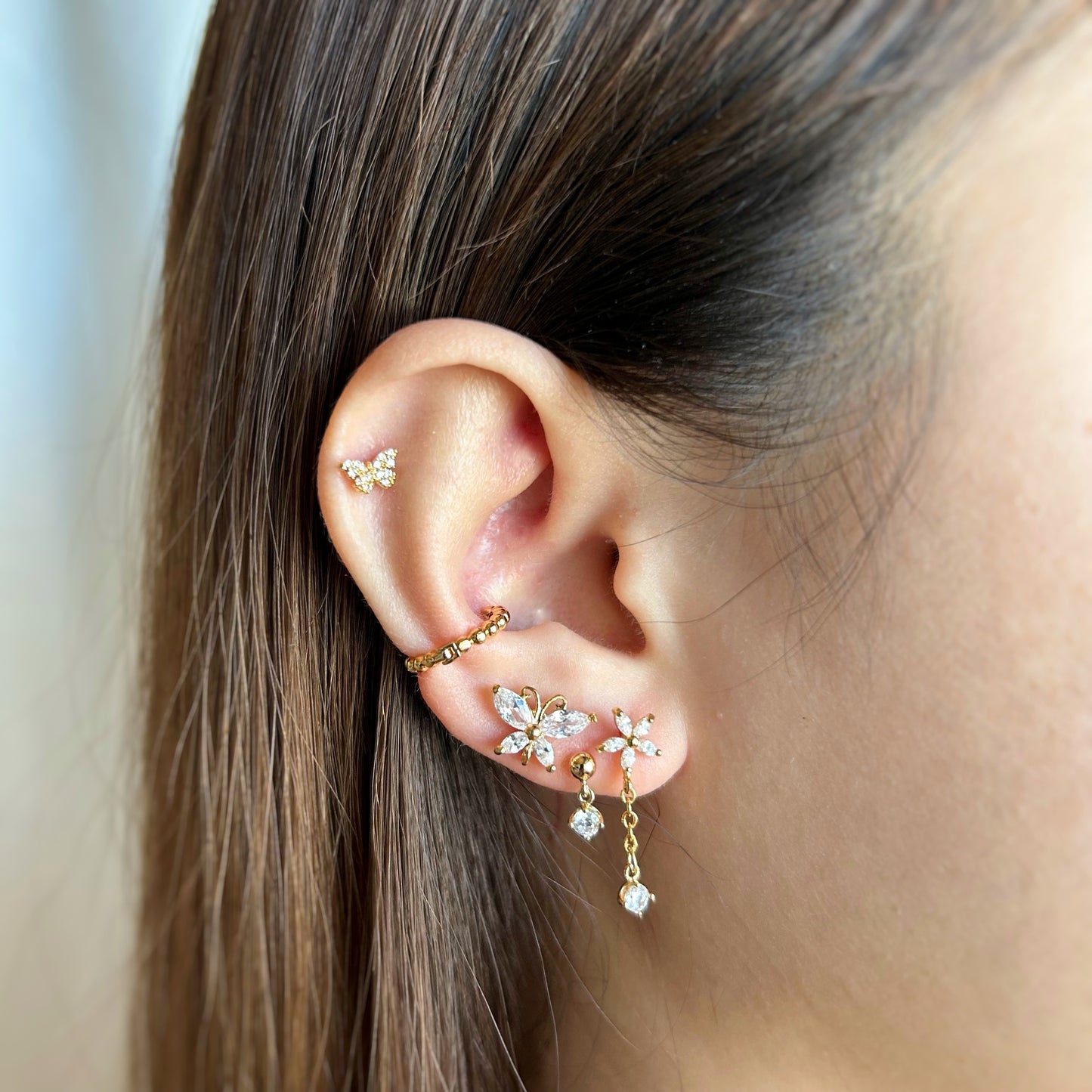 Mini Flower Drop Earrings