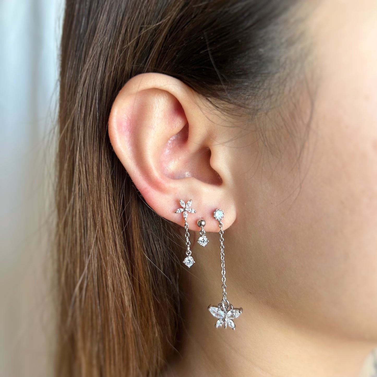 Mini Flower Drop Earrings