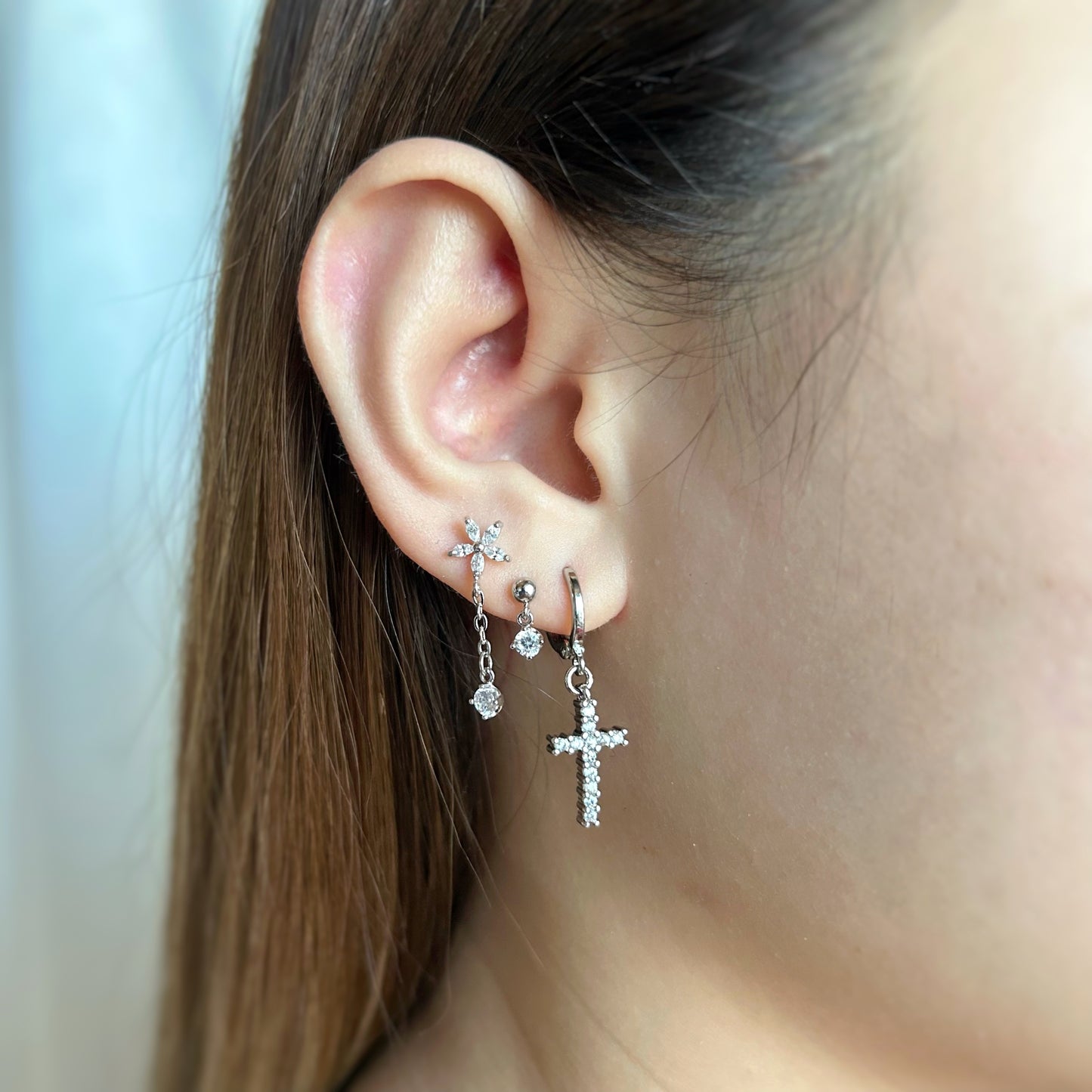 Mini Flower Drop Earrings