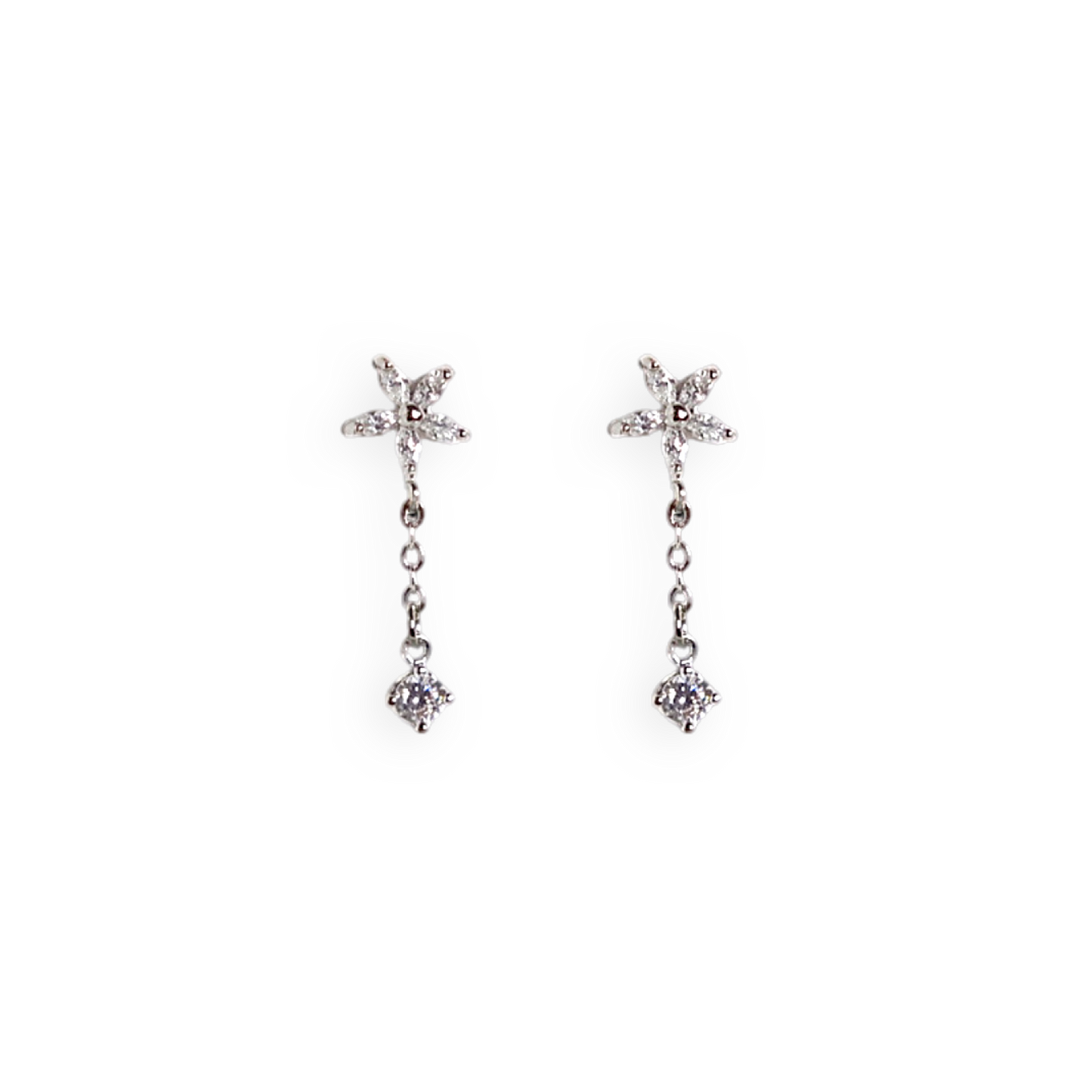 Mini Flower Drop Earrings