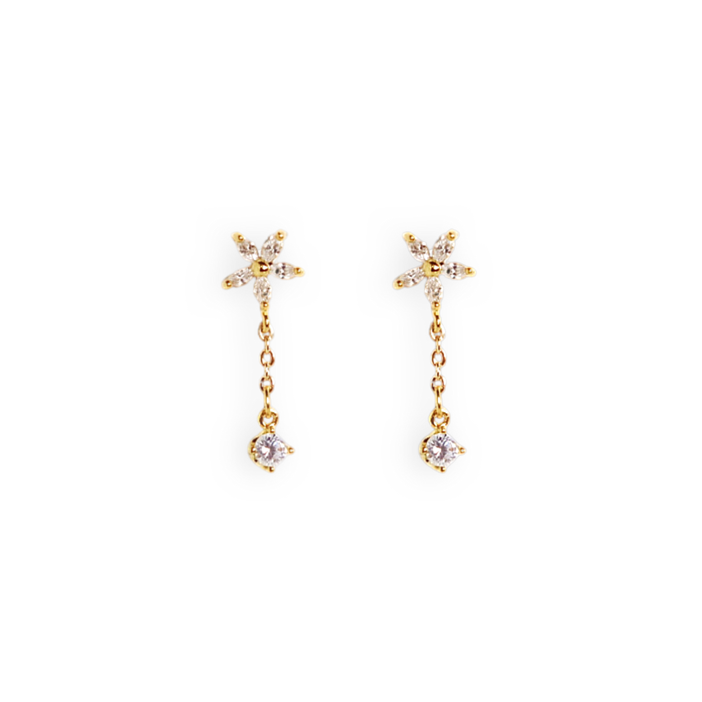 Mini Flower Drop Earrings