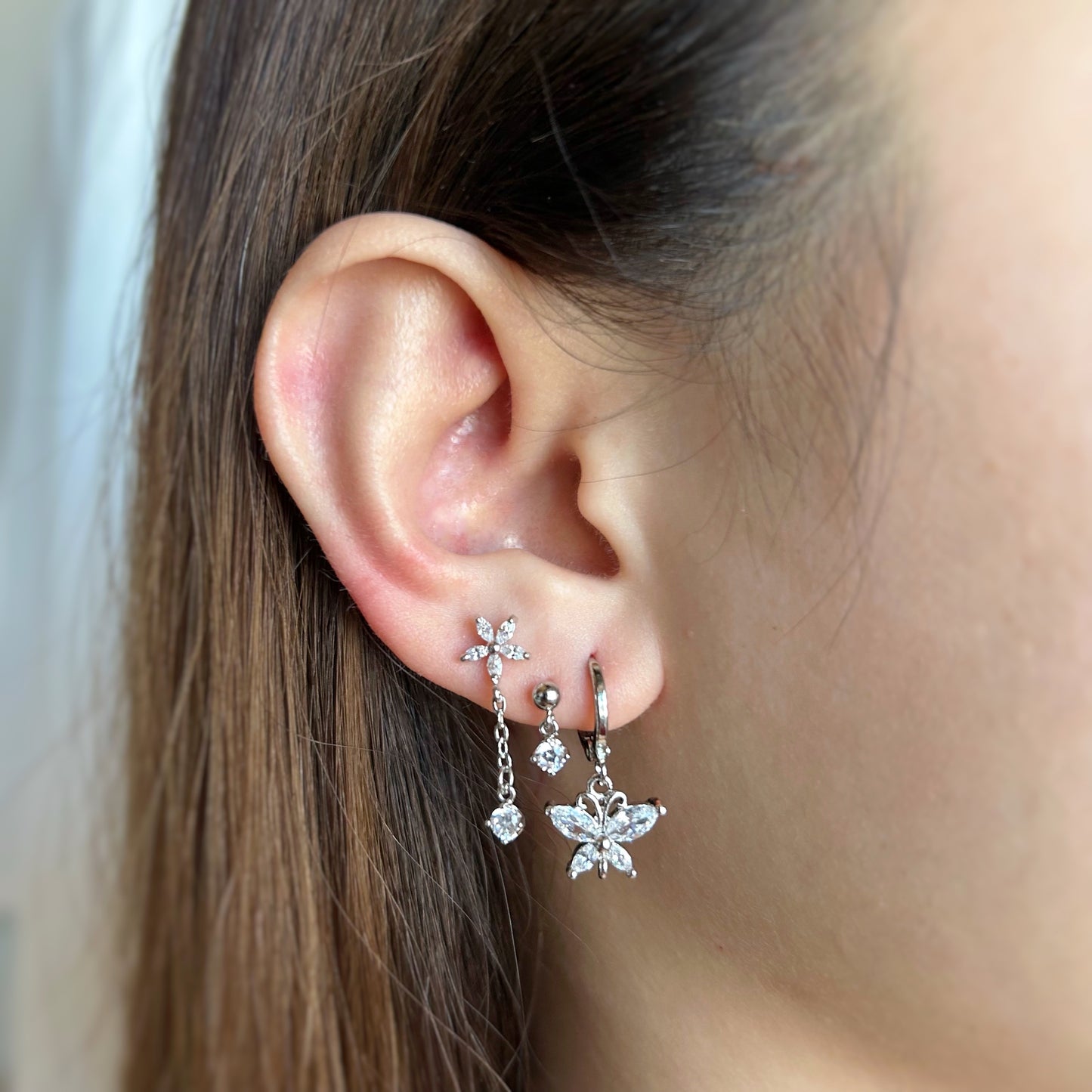 Mini Flower Drop Earrings